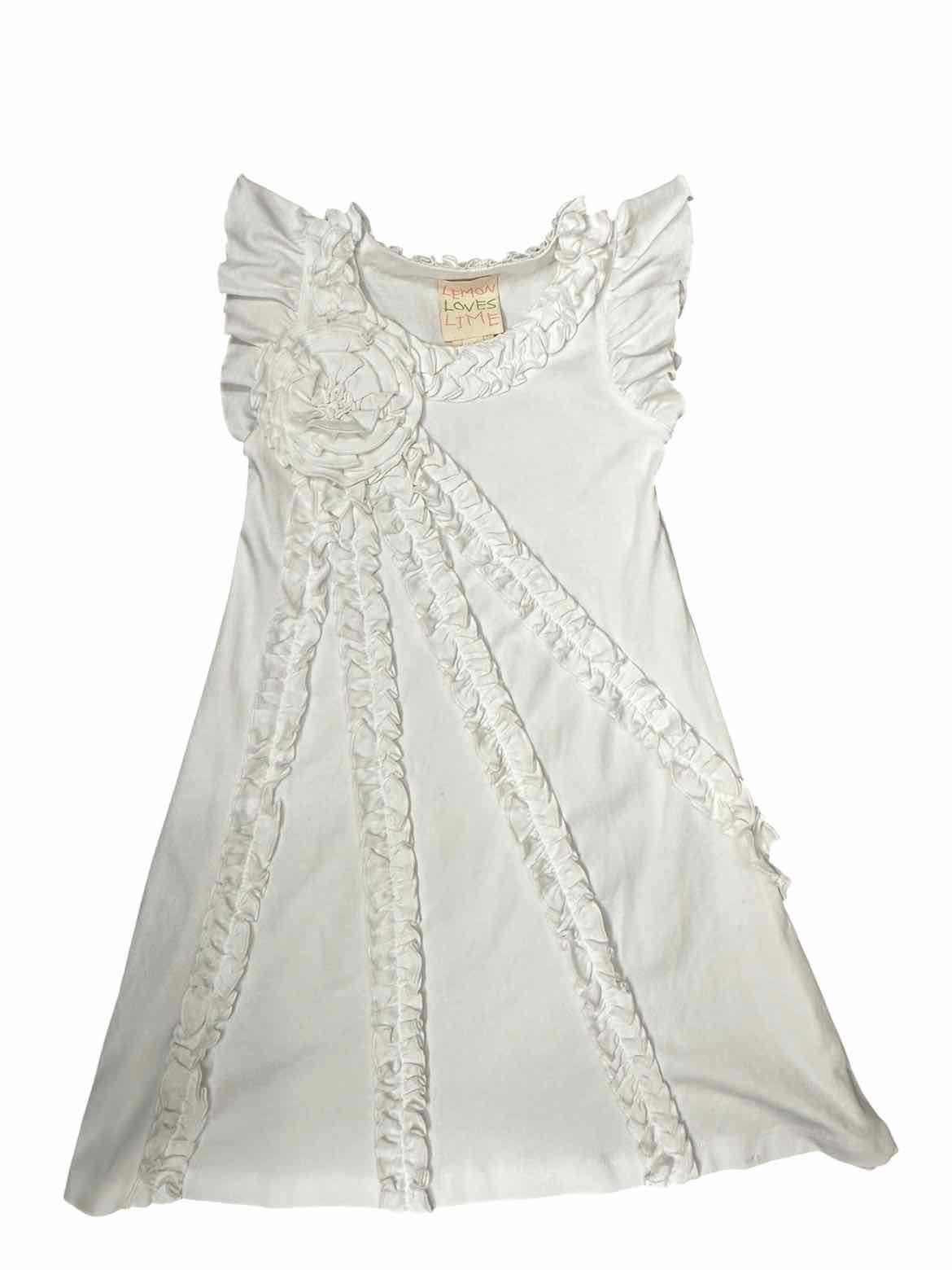 Lemon Loves Lime (AA) White Toddler Size 4 Girl's CasualDress