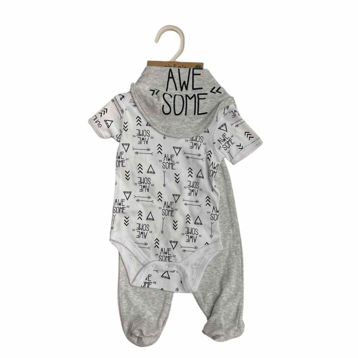 Chick Pea (D) White Infant Size 3-6 MO Boy's 3PC Casual