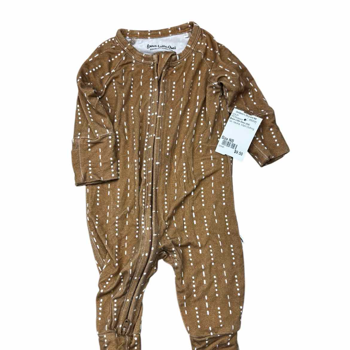 Brave Little Ones (AA) Tan Infant Size NB Neutral 1PCSleepwear