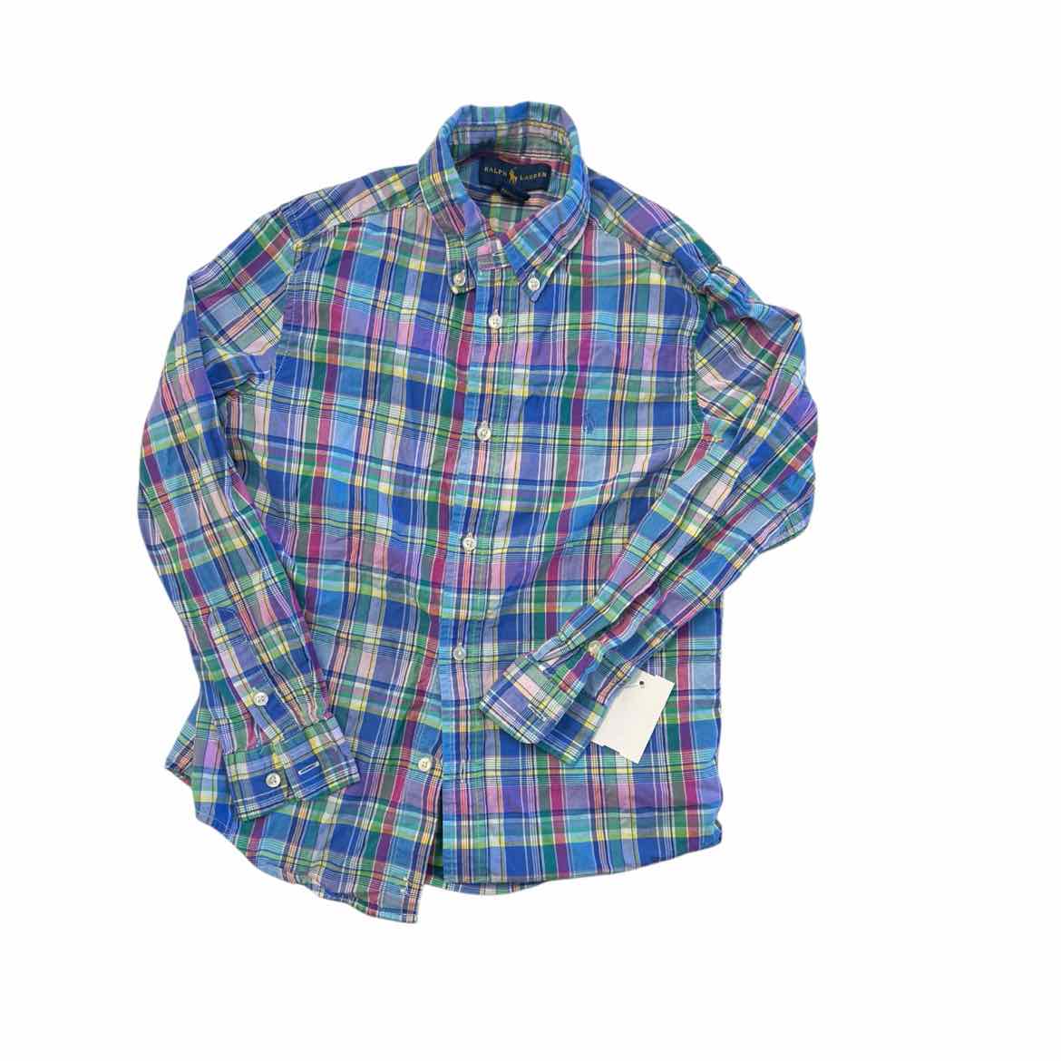 Ralph Lauren (A) Blue Youth Size 7 Boy's ButtondownLS