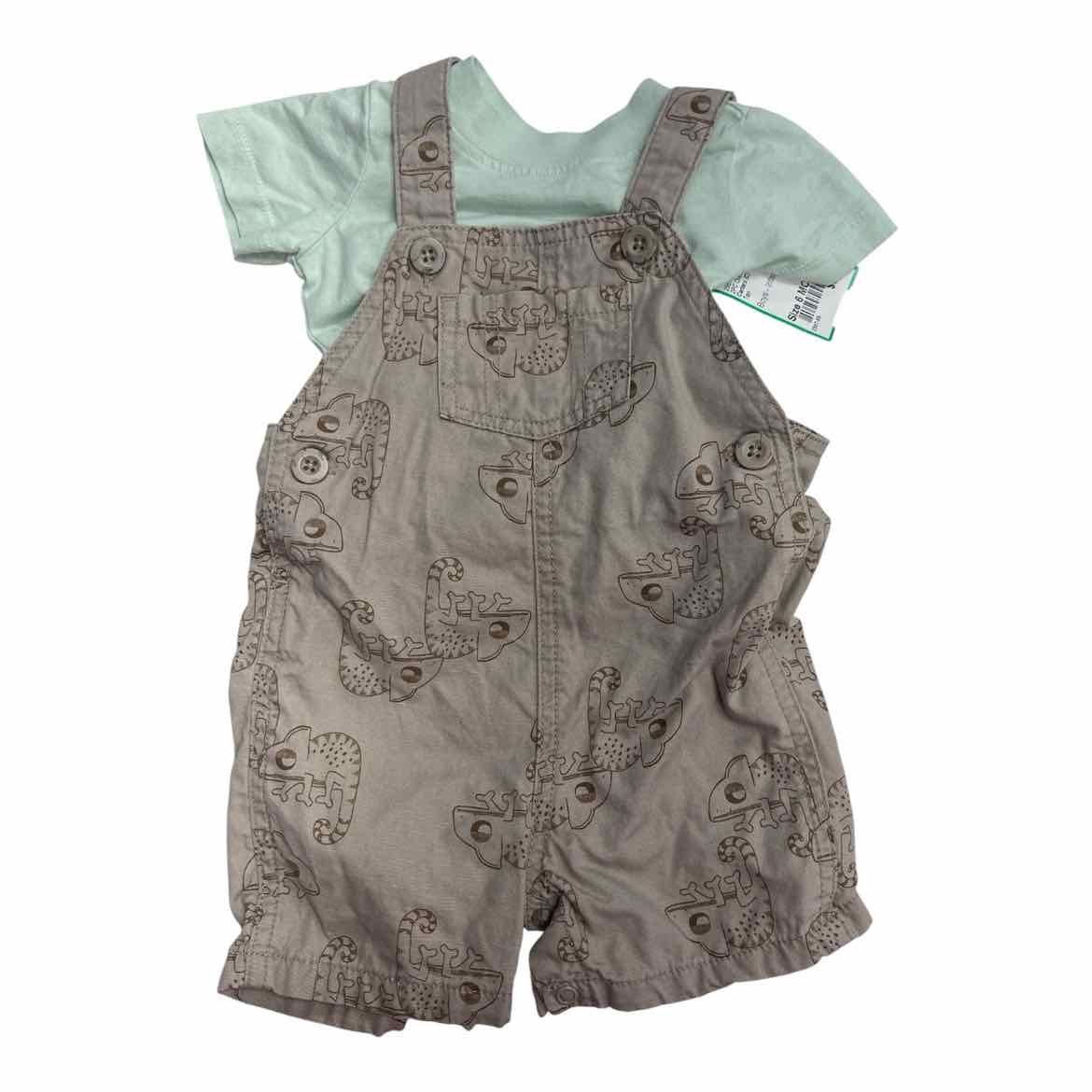 Carters (C) Tan Infant Size 6 MO Boy's 2PC Overall Short