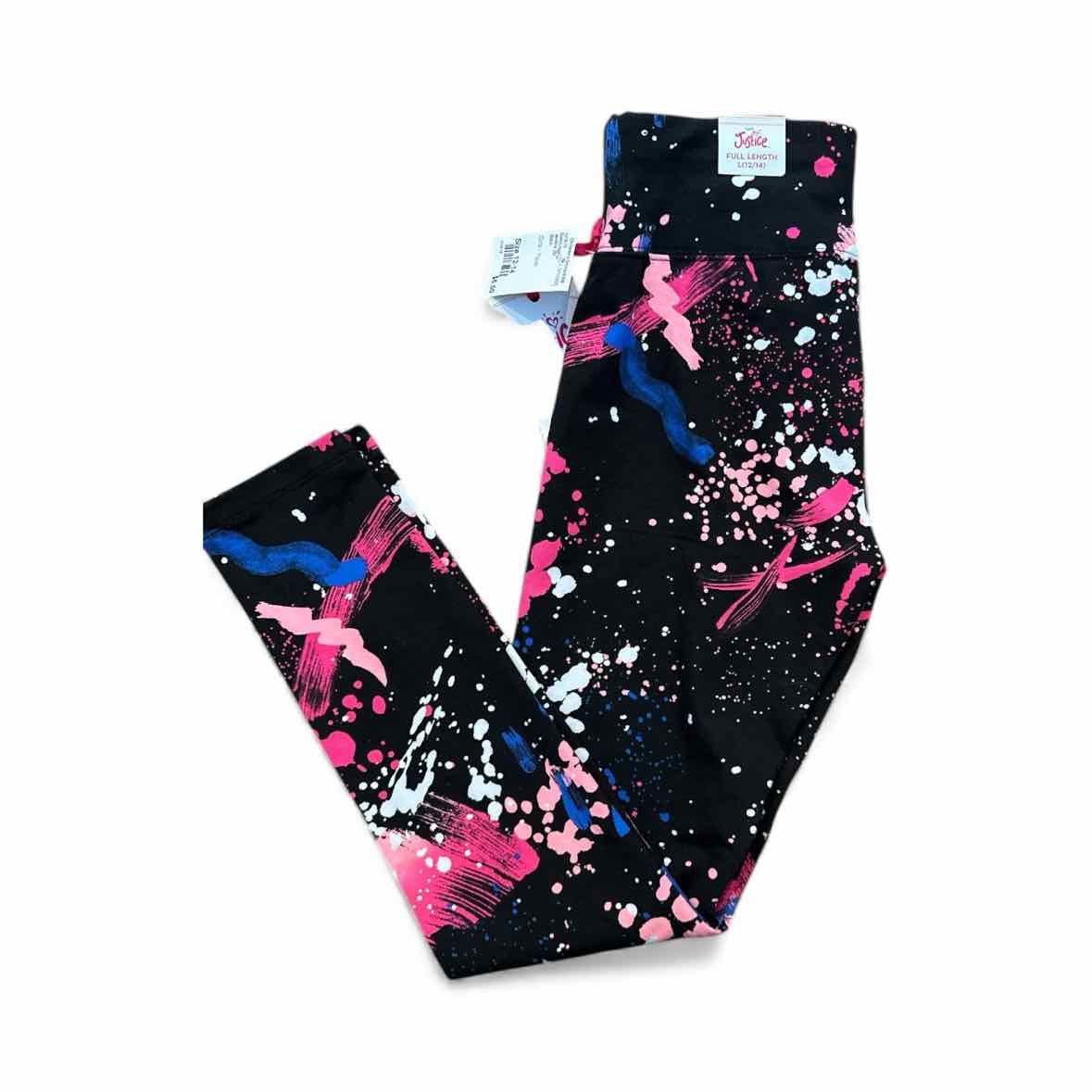 Justice (D) Black Youth Size 12-14 BasicLeggings