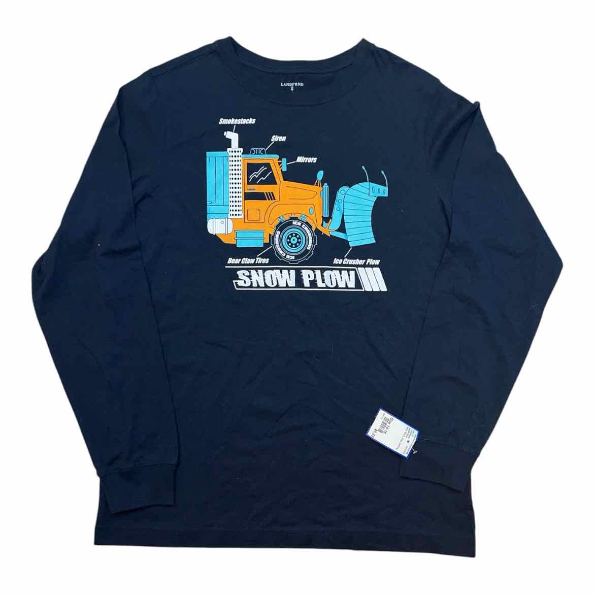 Lands End Navy Youth Size 14-16 Boy's LSTopBasic