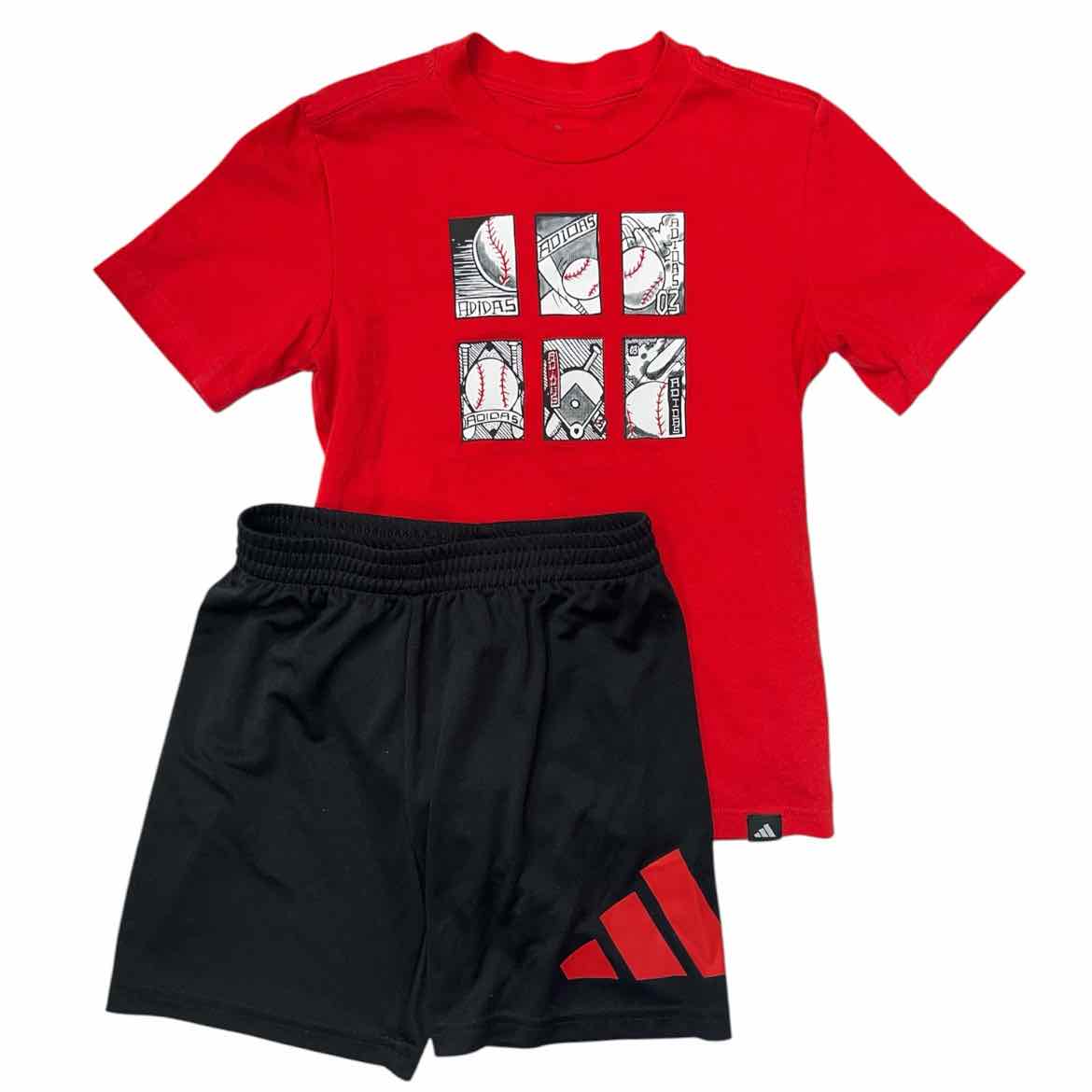Adidas (B) Red Toddler Size 5 Boy's 2PCCasual