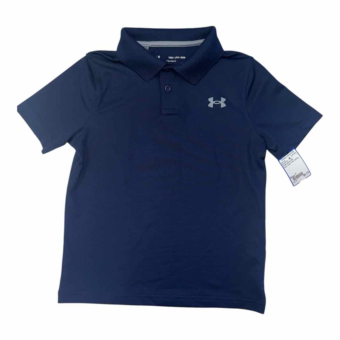 Under Armour (B) Navy Youth Size 7 Boy's AthleticPolo
