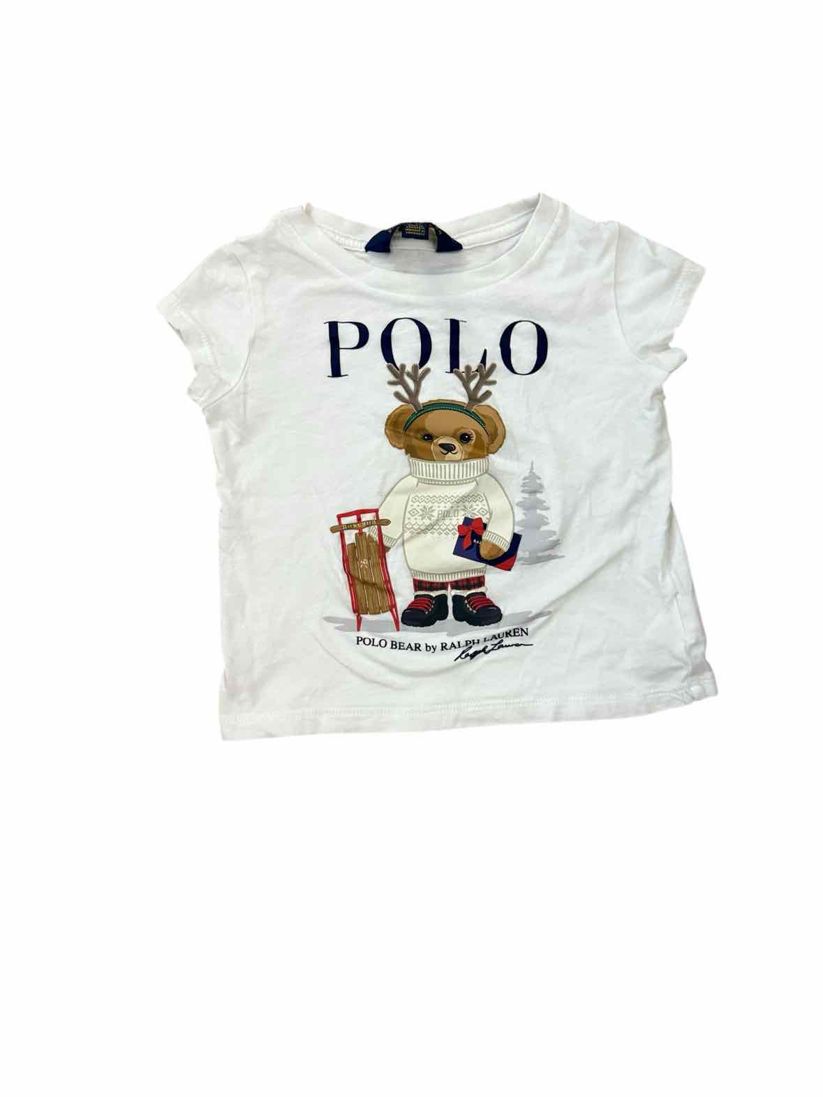 Polo Ralph Lauren (A) White Print Toddler Size 3T SSTopBasic
