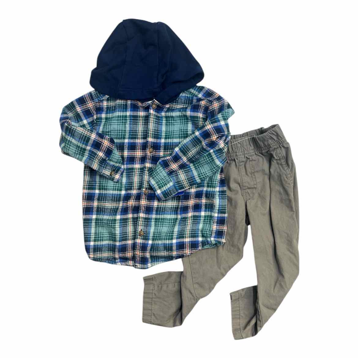 Carters (C) Plaid Toddler Size 2T 2PCCasual