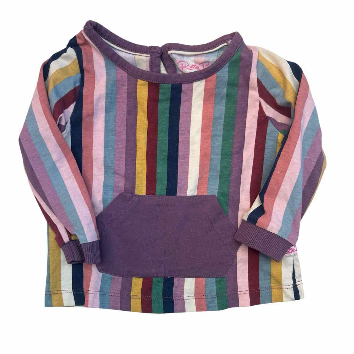 Ruffle Butts and Rugg (B) Stripe Infant Size 12-18 MO Girl's LSTop