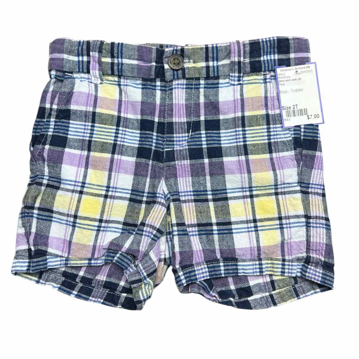 Janie and Jack (A) Plaid Toddler Size 2T Boy's ShortChino