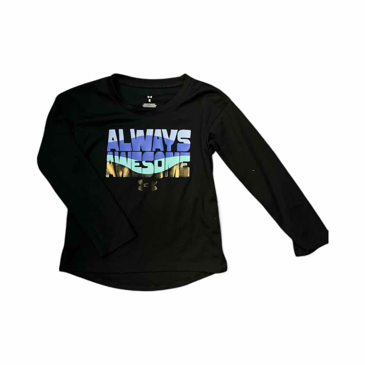 Under Armour (B) Black Toddler Size 4 Girl's AthleticTopLS