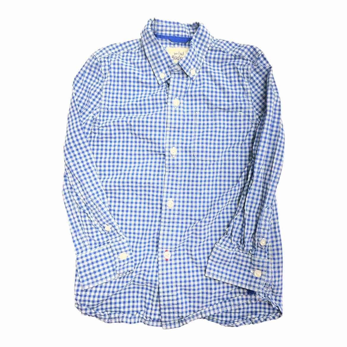 Mini Boden (A) Blue Youth Size 6-7 Boy's ButtondownLS