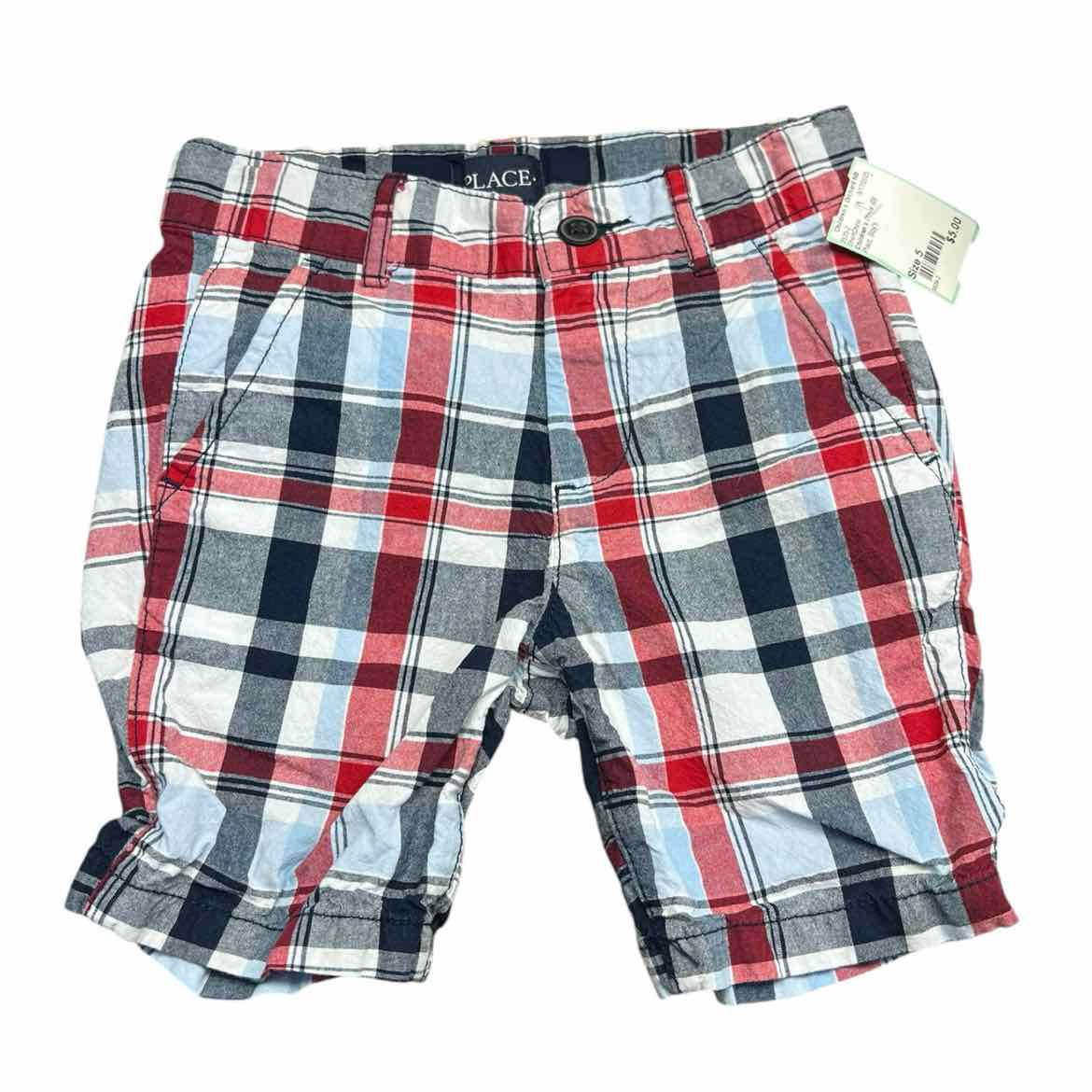 Children's Place (D) Plaid Toddler Size 5 Boy's ShortChino