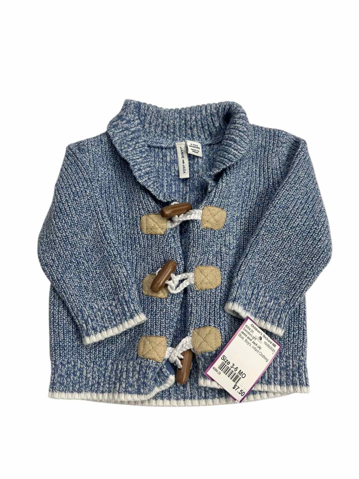 Janie and Jack (A) Blue Infant Size 3-6 MO SweaterLight