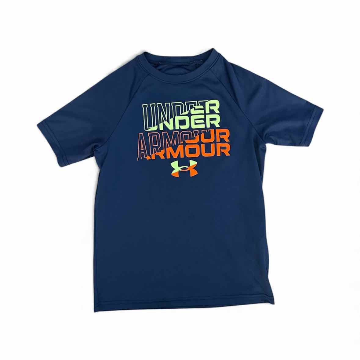 Under Armour (B) Blue Youth Size 7-8 AthleticTopSS