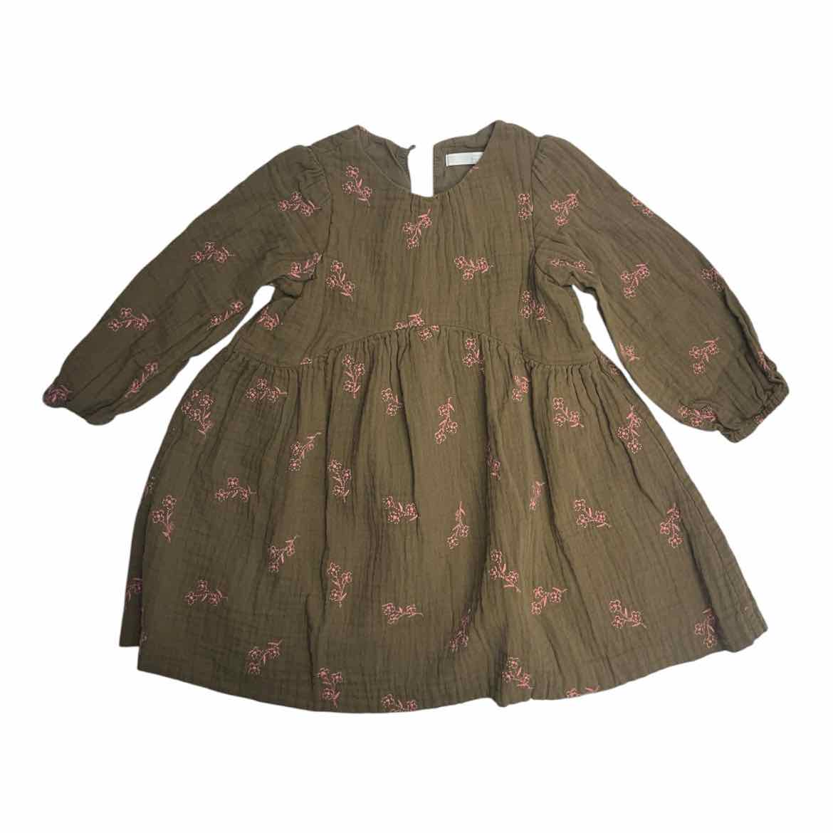 Zara (B) Green Toddler Size 5 Girl's CasualDress