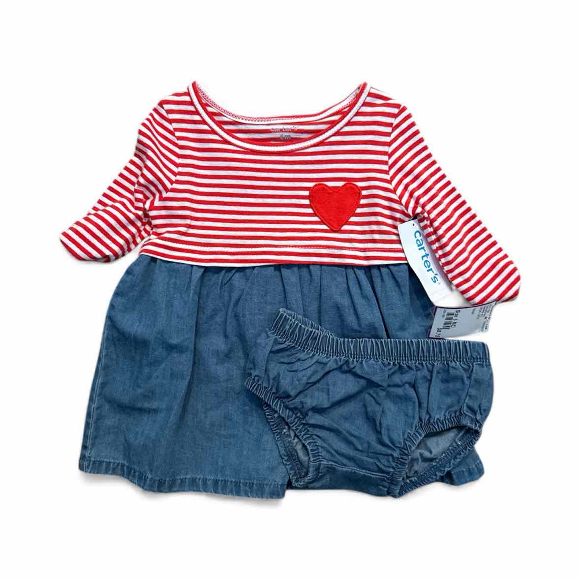 Carters (C) Stripe Infant Size 6 MO CasualDress