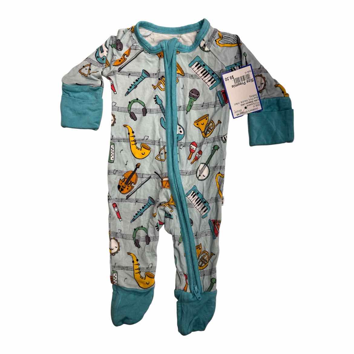 Little Sleepies (AA) Blue Print Infant Size Preemie Neutral 1PCSleepwear