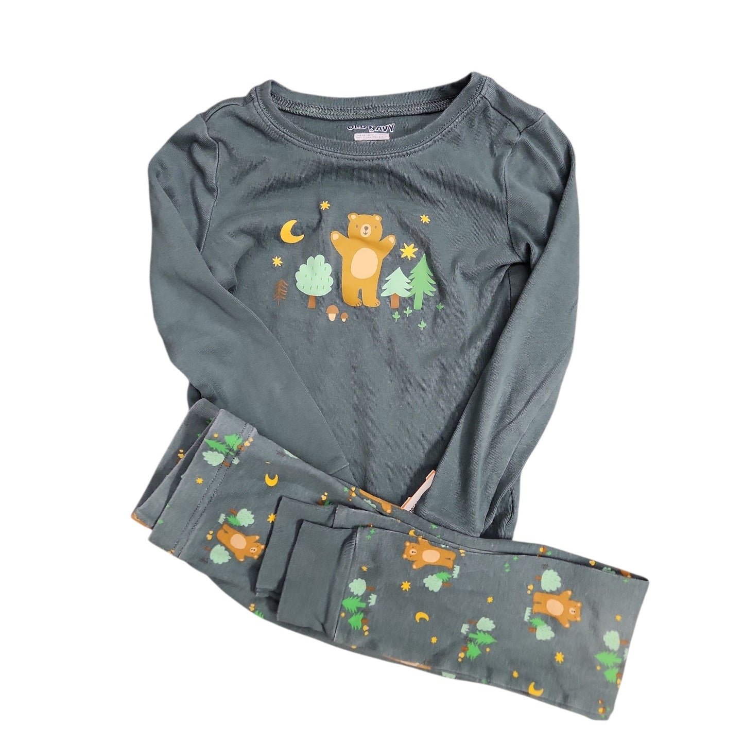 Old Navy (C) Green Print Youth Size 6 2PCSleepwear