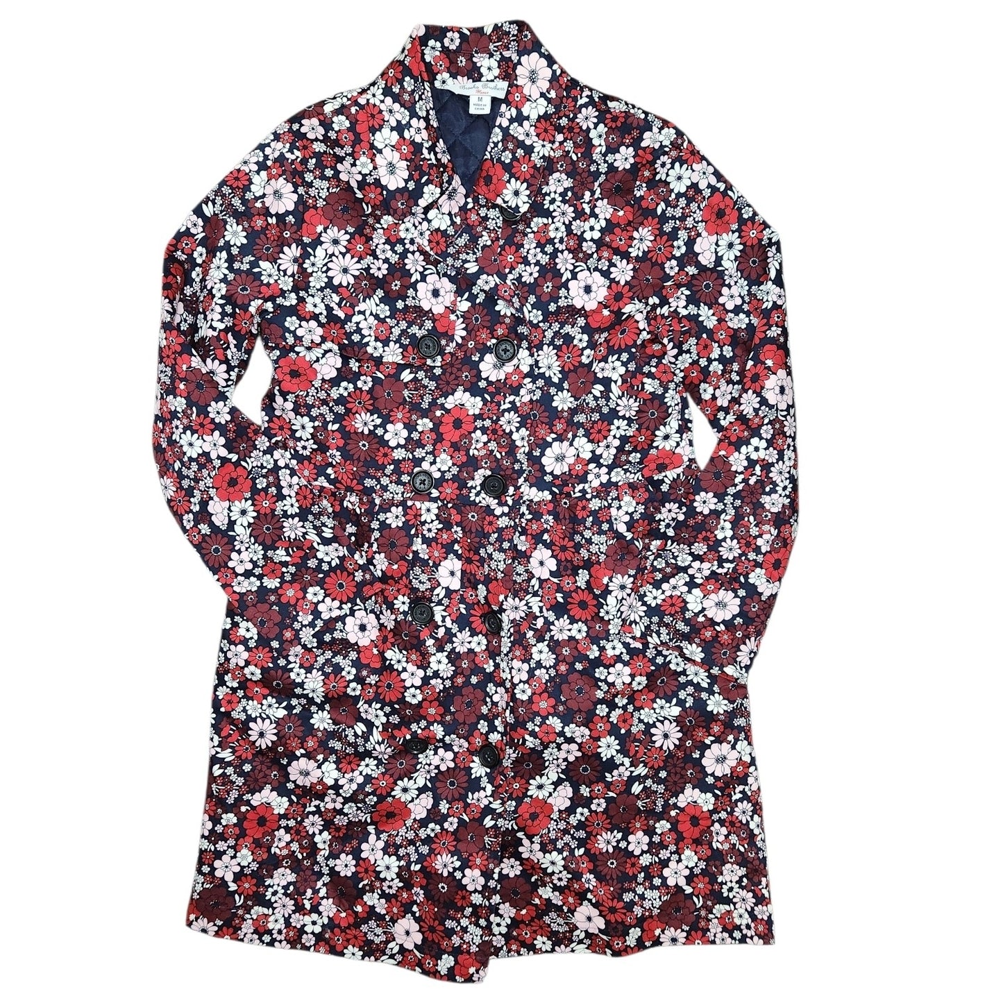 Brooks Brothers (A) Floral Youth Size 8-10 Girl's Dress Coat Light