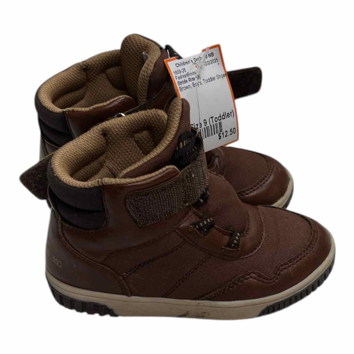 Stride Rite (B) Brown Toddler Shoe Size 9 (Toddler) Boy's FashionBoots