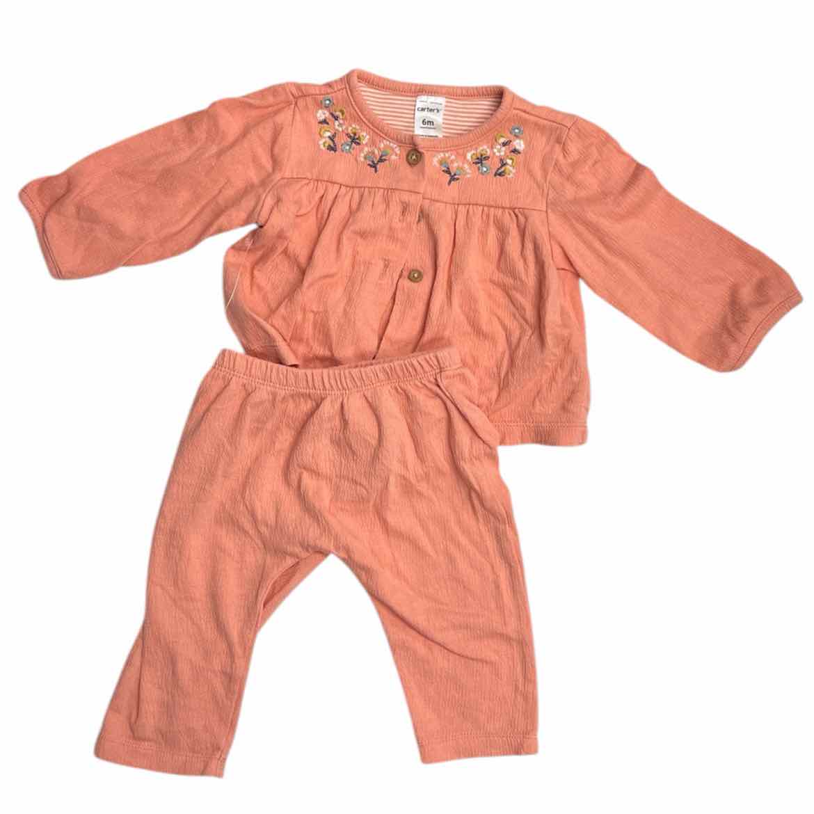 Carters (C) Peach Infant Size 6 MO Girl's 2PC Casual