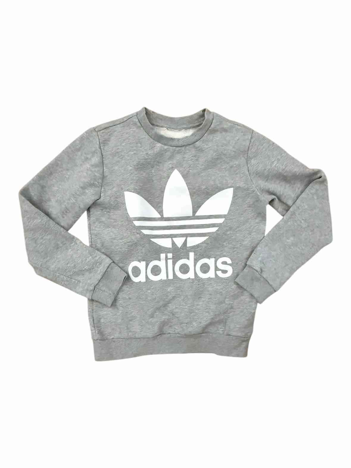 Adidas (B) Grey Youth Size 7-8 Sweatshirt