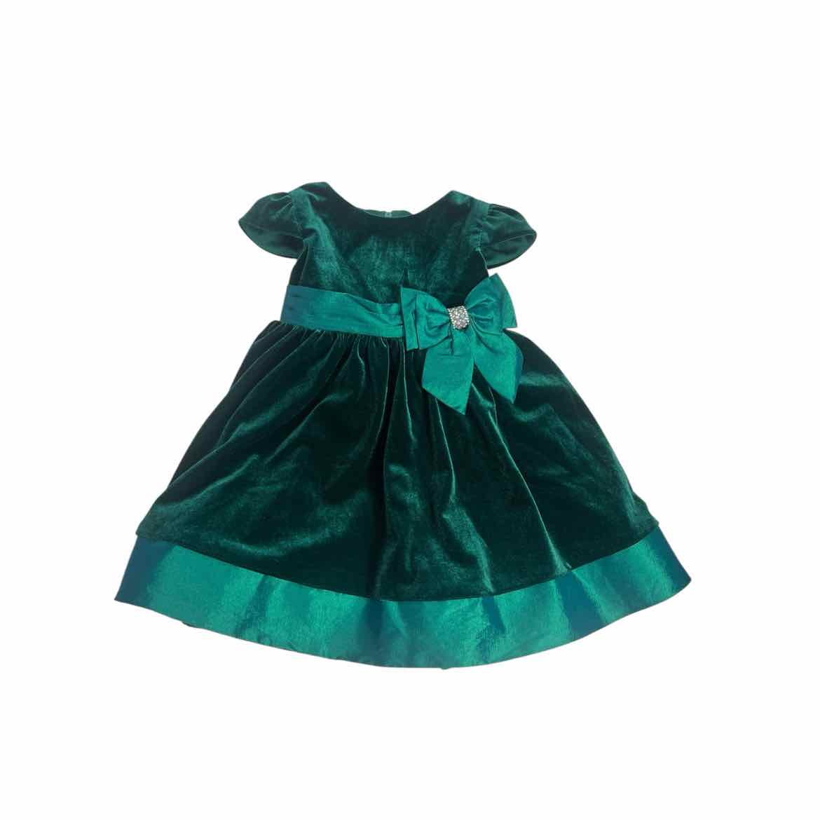 Rare Editions (B) Green Infant Size 24 MO Girl's PartyDress