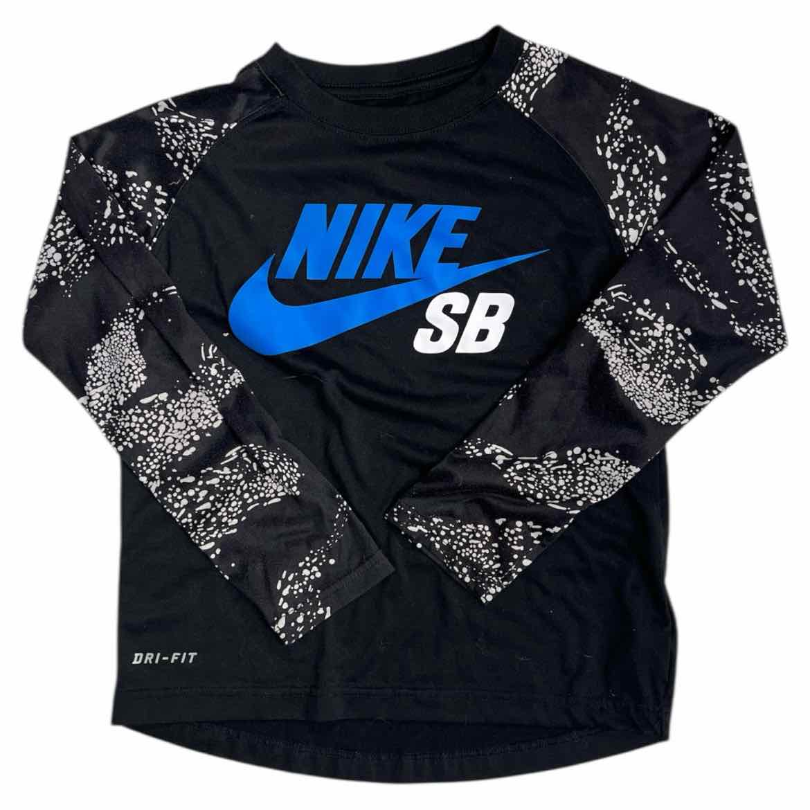 Nike (B) Black Youth Size 8 Boy's LSTopBasic