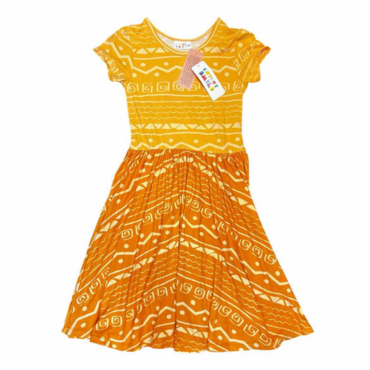 Dot Dot Smile (C) Orange Youth Size 8-10 Girl's Basic dress