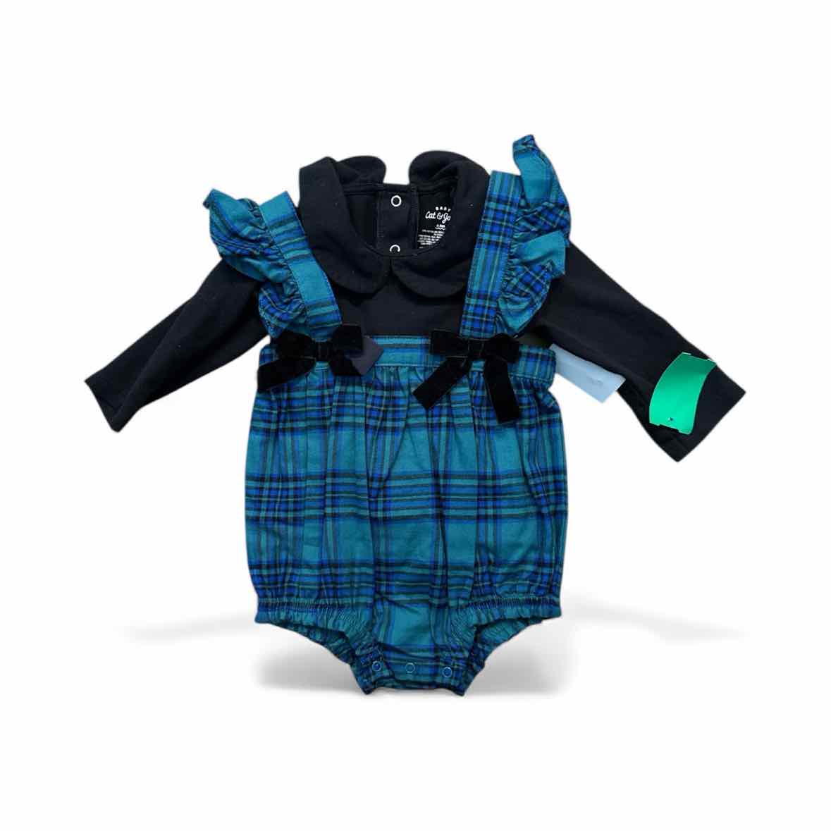 Cat and Jack (D) Green Infant Size 6-9 MO 2PC Casual