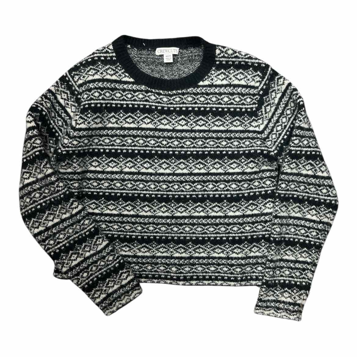 Crewcuts (B) Black Print Youth Size 8-10 Girl's SweaterHeavy
