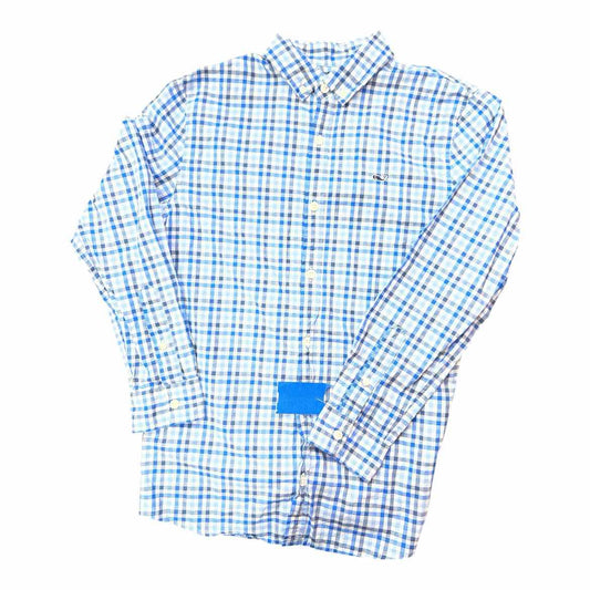 Vineyard Vines (A) Blue Youth Size 12-14 Girl's ButtondownLS