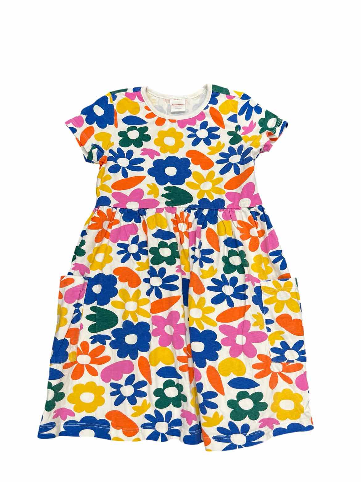 Hanna Andersson (A) White Print Youth Size 8 Girl's CasualDress