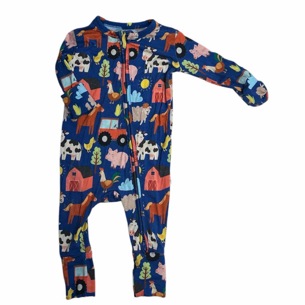 Gigi and Max (A) Blue Print Infant Size 0-3 MO Boy's 1PCSleepwear