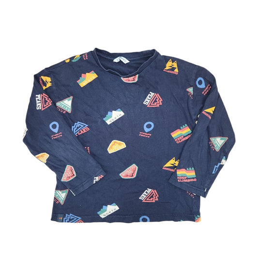 Mayoral (B) Navy Print Youth Size 6 Boy's LSTopBasic