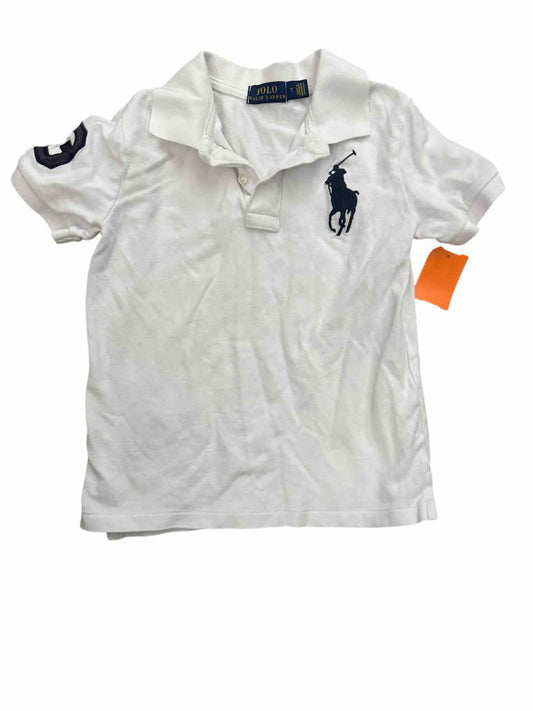 Polo Ralph Lauren (A) White Youth Size 7 Boy's Polo