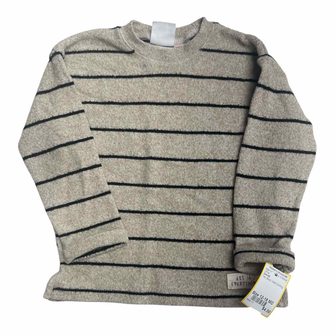 Zara (B) Tan Infant Size 12-18 MO Boy's LSTop