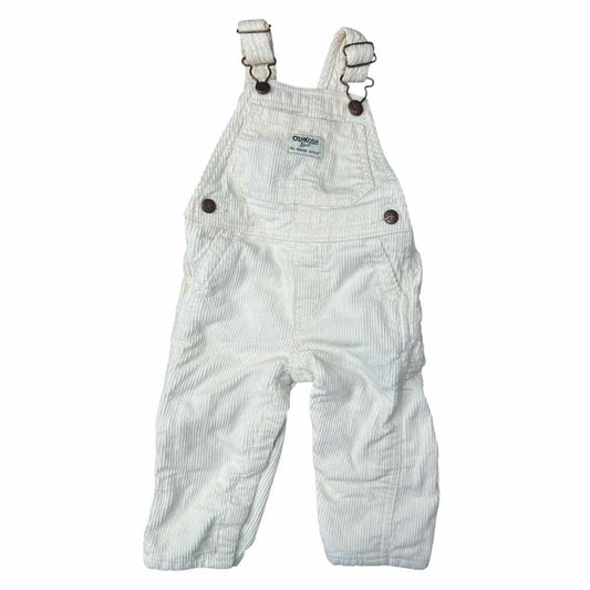 OshKosh BGosh (B) White Infant Size 12 MO Girl's Overall Pant