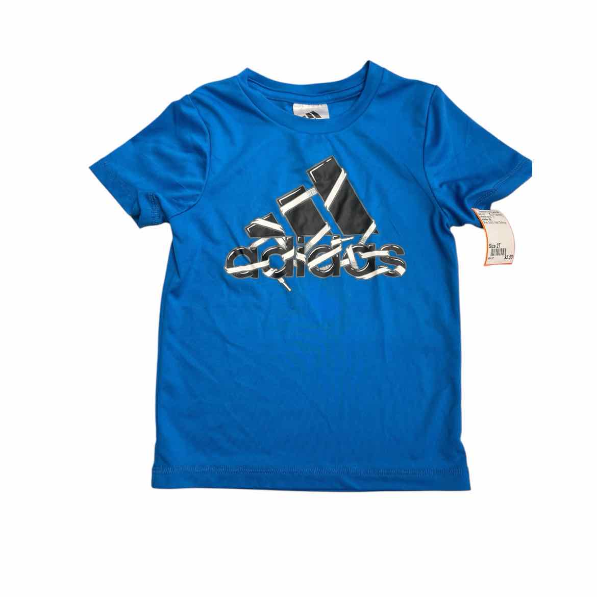 Adidas (B) Blue Toddler Size 2T Boy's AthleticTopSS