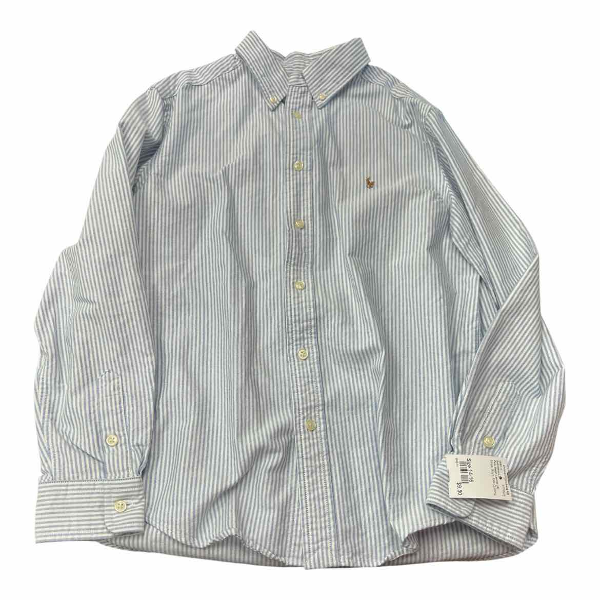 Polo Ralph Lauren (A) Stripe Youth Size 14-16 Boy's ButtondownLS