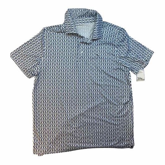 Vineyard Vines (A) Blue Print Youth Size 16 Boy's AthleticPolo