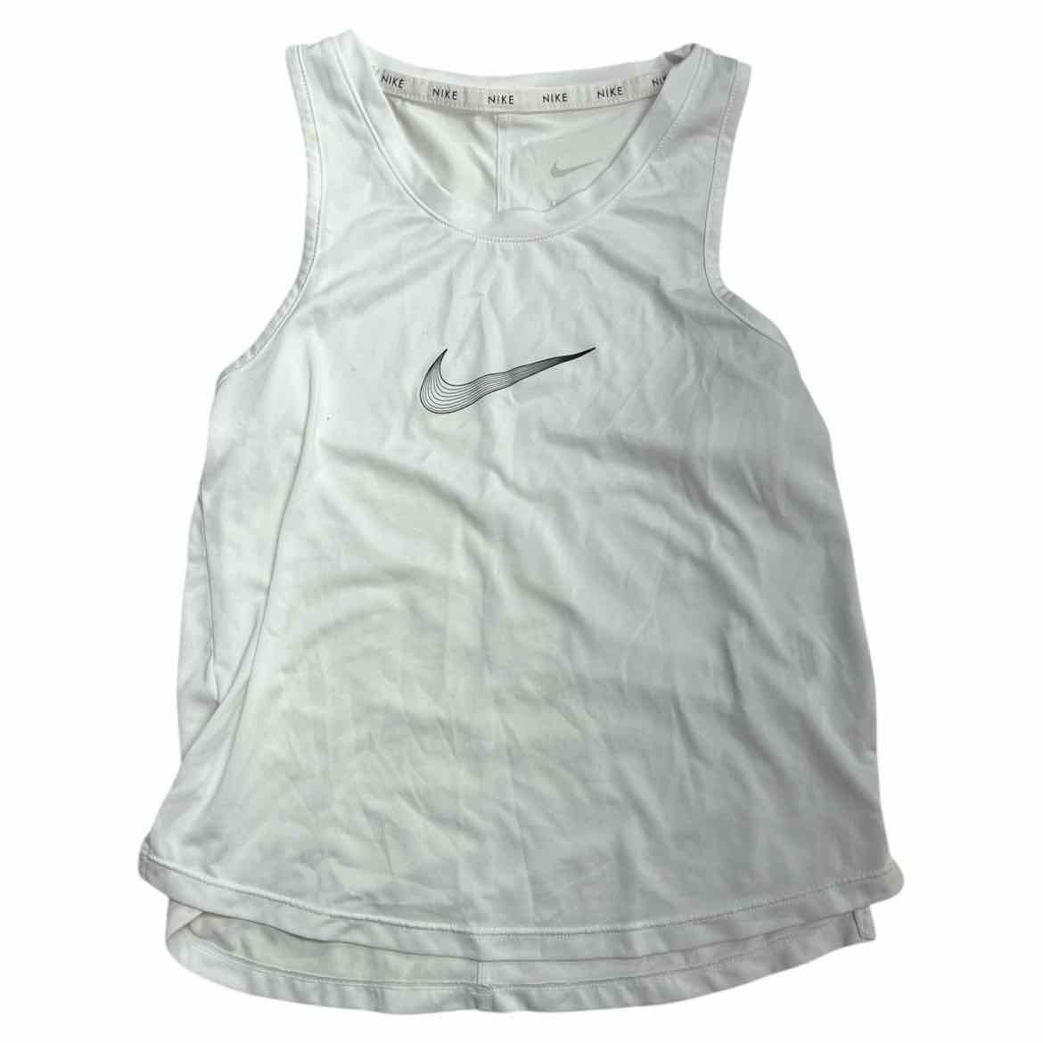 Nike (B) White Youth Size 7-8 Girl's TankTopBasic