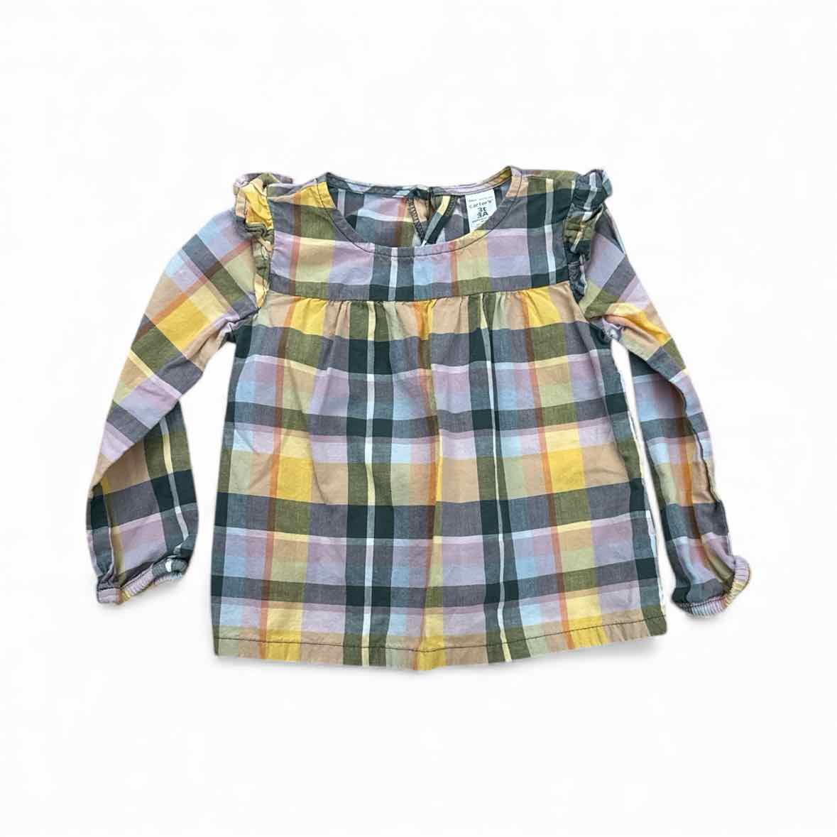 Carters (C) Plaid Toddler Size 3T LSTop