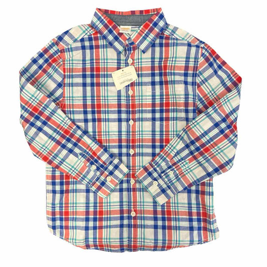 Gymboree (C) Plaid Youth Size 7-8 Boy's ButtondownLS