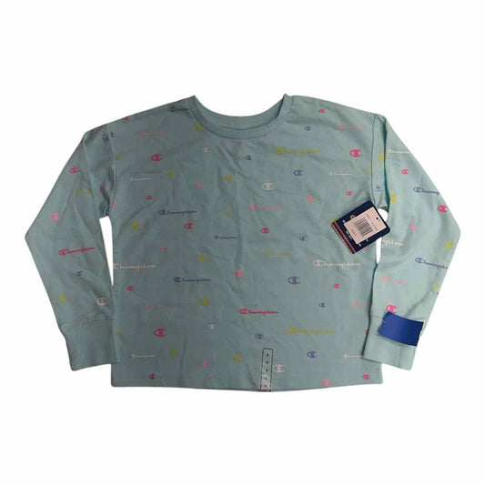 Champion (C) Teal Youth Size 8-10 Girl's LSTopBasic