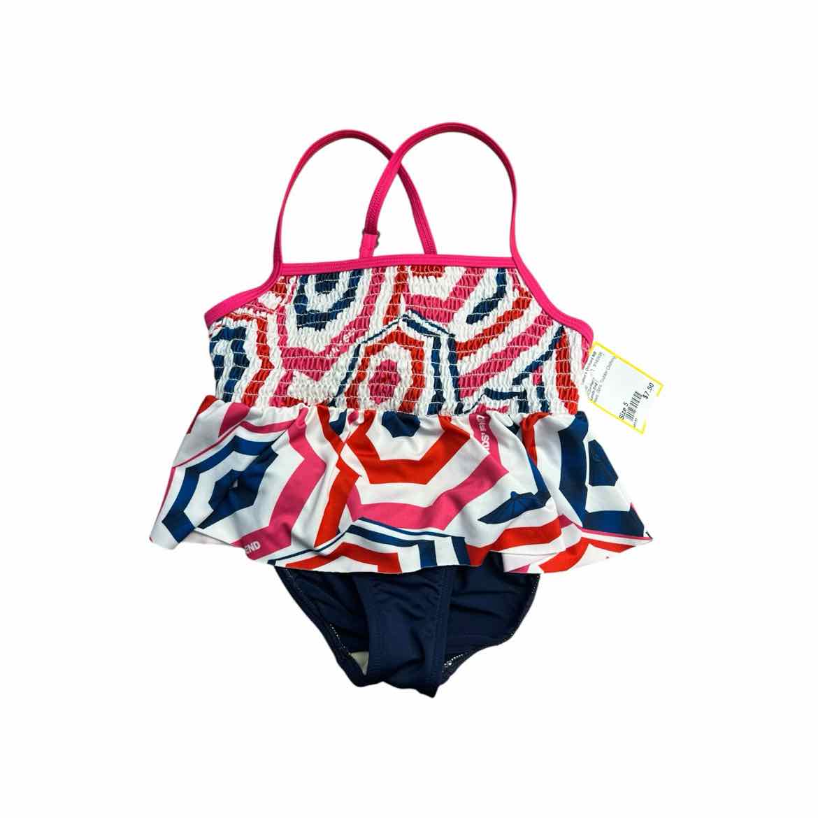 Lands End Navy Toddler Size 5 Girl's 2PCSwimwear