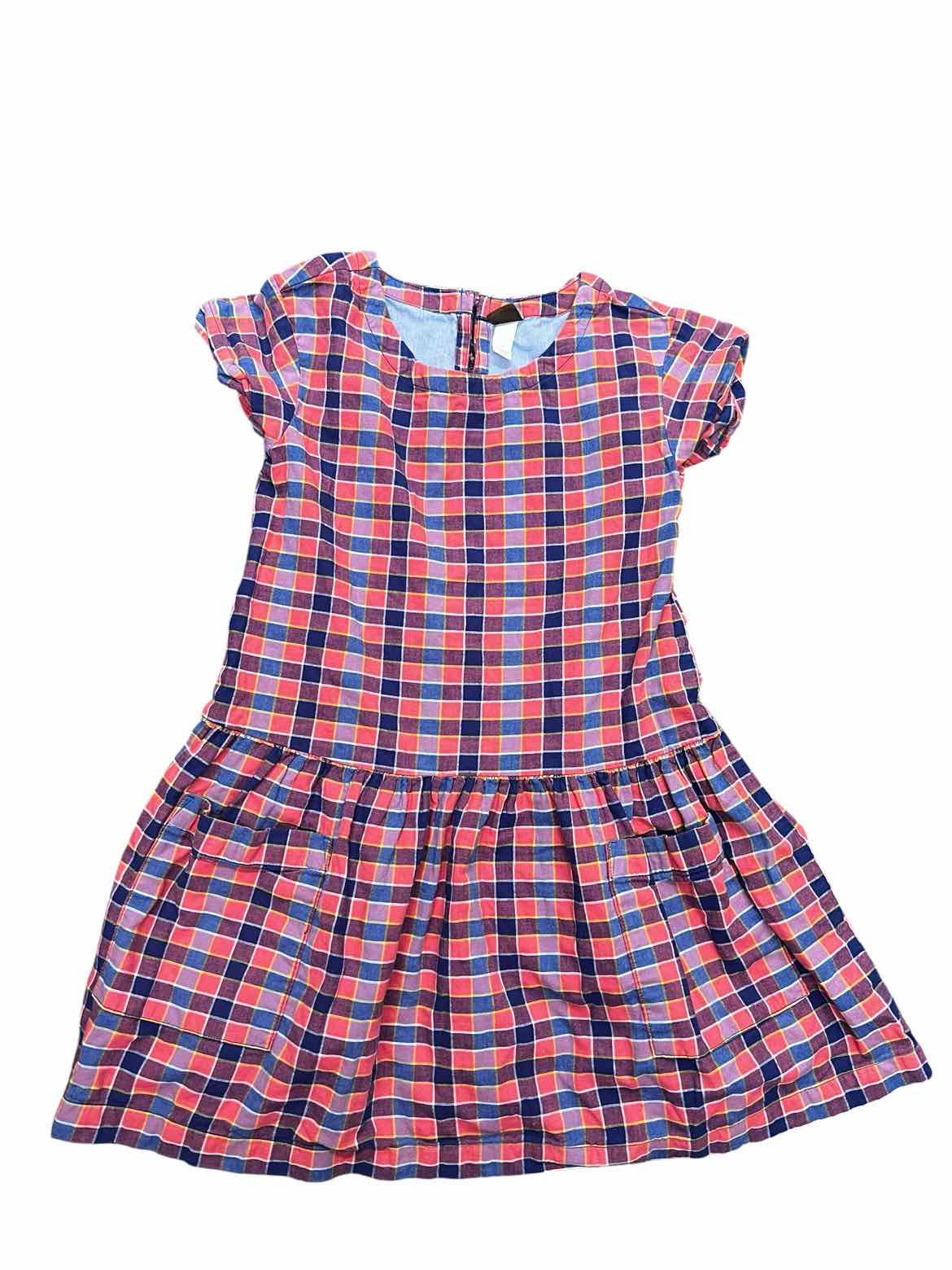 Tea Collection (A) Plaid Youth Size 7 Girl's CasualDress