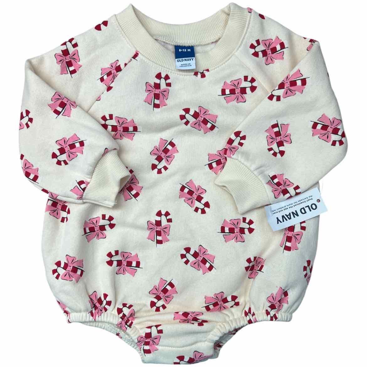 Old Navy (C) Beige Print Infant Size 6-12 MO Girl's Sweatshirt