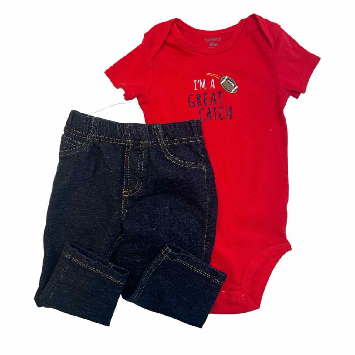 Carters (C) Red Infant Size 18 MO Boy's 2PC Casual