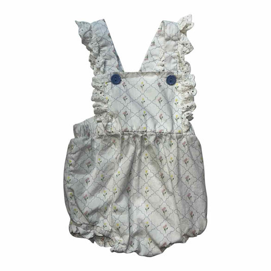 Rare Editions (B) White Infant Size 6 MO Boy's CasualRomper